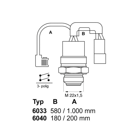 6033.88 - Temperature Switch, radiator fan 