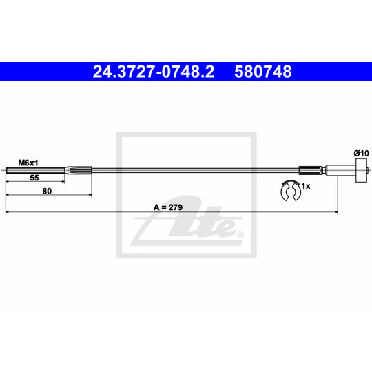 24.3727-0748.2 - Cable, parking brake 