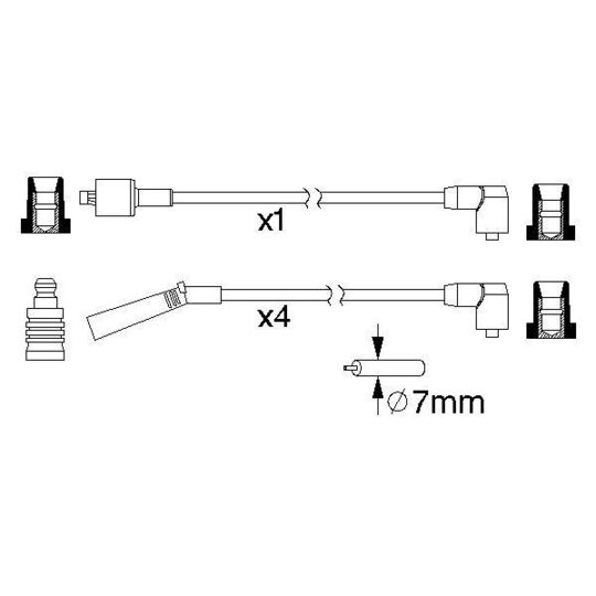 0 986 357 196 - Ignition Cable Kit 