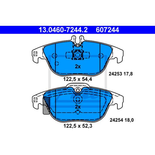 13.0460-7244.2 - Brake Pad Set, disc brake 
