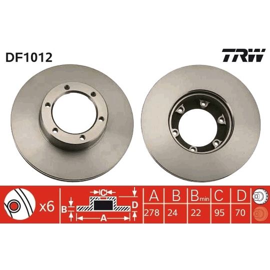 DF1012 - Brake Disc 