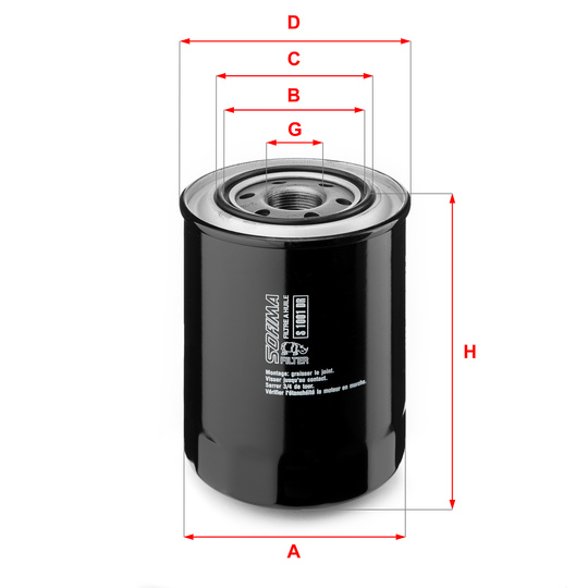 S 1001 DR - Oil filter 