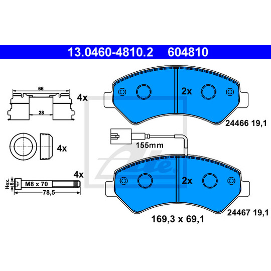 13.0460-4810.2 - Brake Pad Set, disc brake 