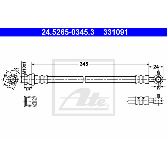 24.5265-0345.3 - Brake Hose 