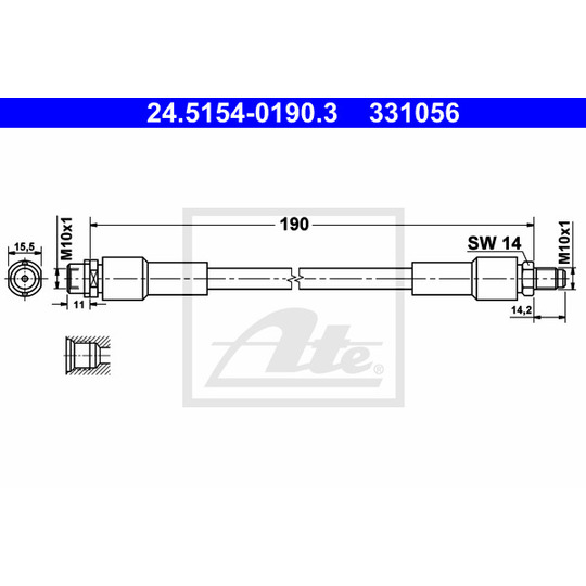 24.5154-0190.3 - Brake Hose 