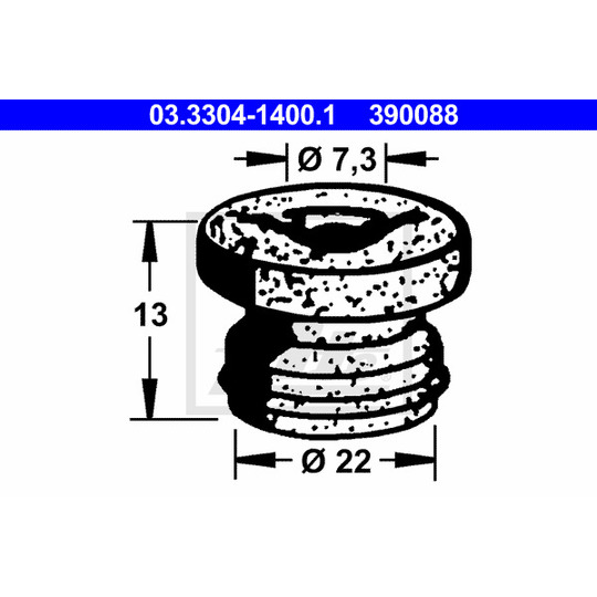 03.3304-1400.1 - Tulppa, jarrunestesäiliö 