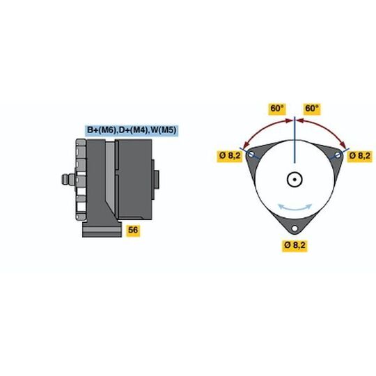 0 986 031 260 - Alternator 