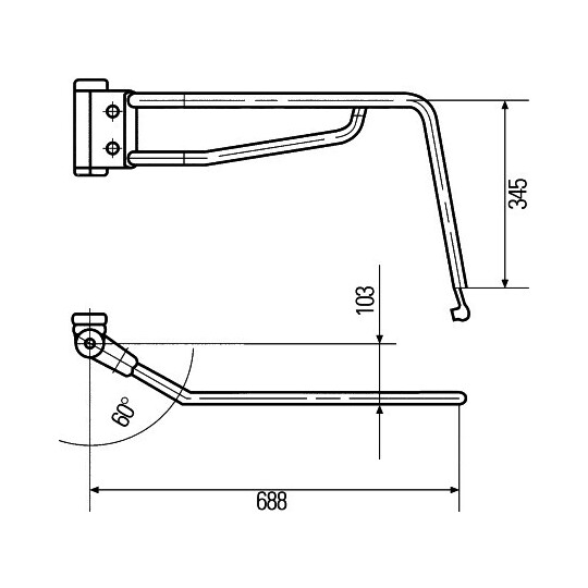 8HG 503 019-022 - Holder, outside mirror 