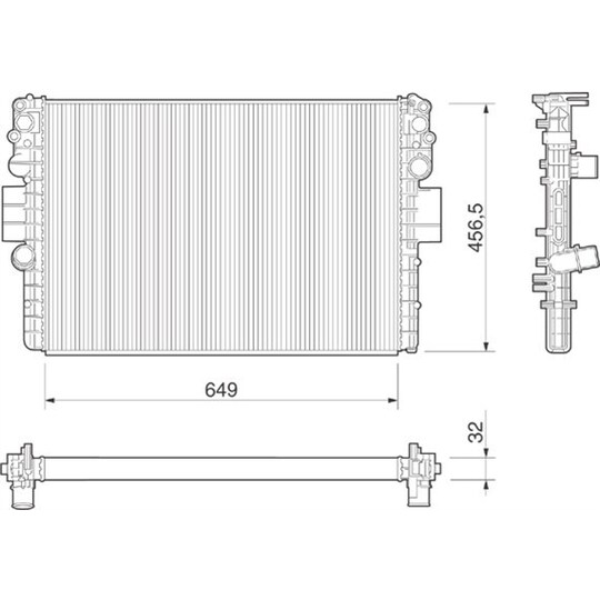 350213016000 - Radiator, engine cooling 