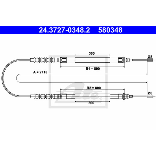 24.3727-0348.2 - Cable, parking brake 