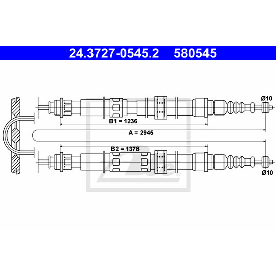 24.3727-0545.2 - Cable, parking brake 
