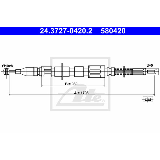 24.3727-0420.2 - Cable, parking brake 
