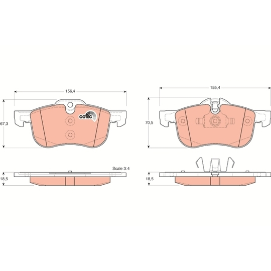 GDB1374 - Brake Pad Set, disc brake 