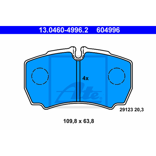 13.0460-4996.2 - Brake Pad Set, disc brake 