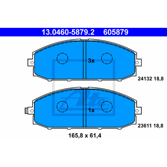 13.0460-5879.2 - Brake Pad Set, disc brake 