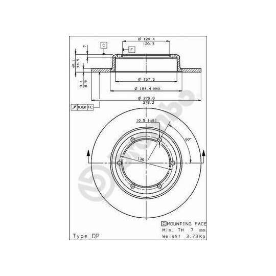 08.3030.10 - Brake Disc 