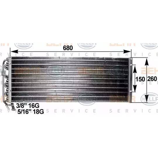 8FC 351 300-091 - Condenser, air conditioning 