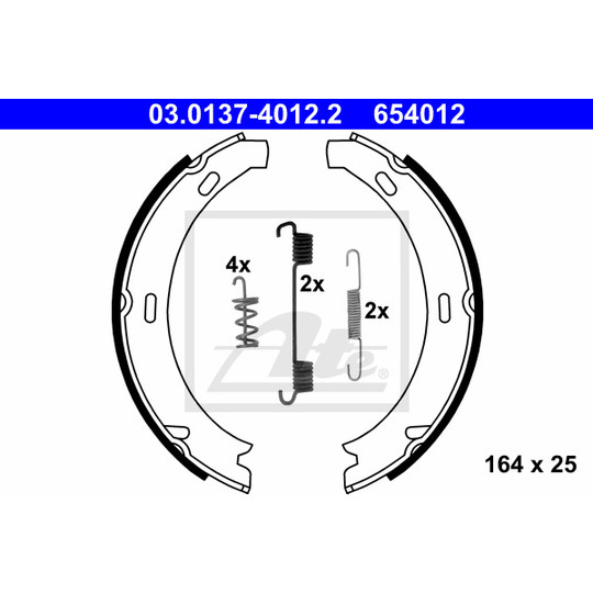 03.0137-4012.2 - Bromsbackar, sats, parkeringsbroms 