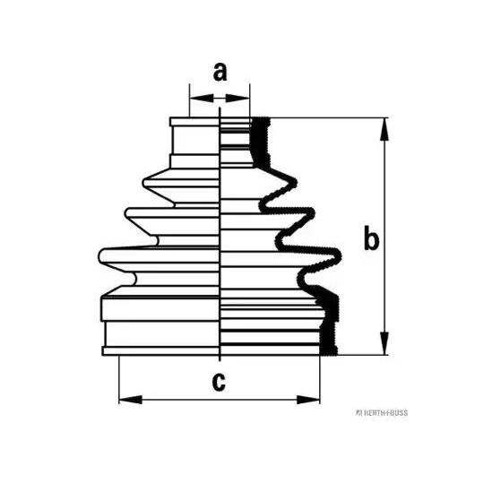 J2880302 - Bellow Set, drive shaft 