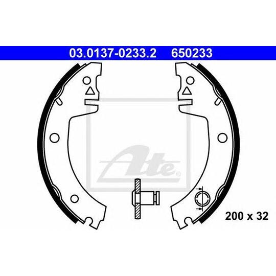 03.0137-0233.2 - Brake Shoe Set 