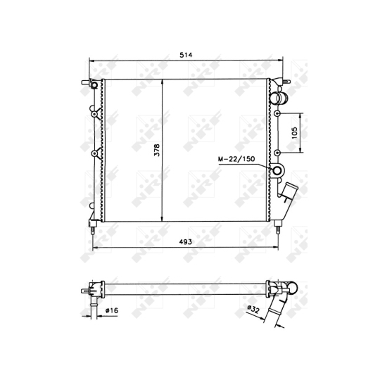 58105 - Radiaator, mootorijahutus 