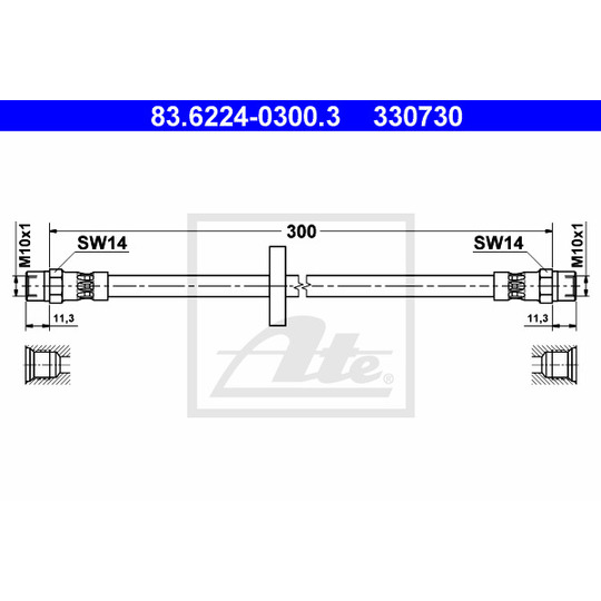 83.6224-0300.3 - Brake Hose 