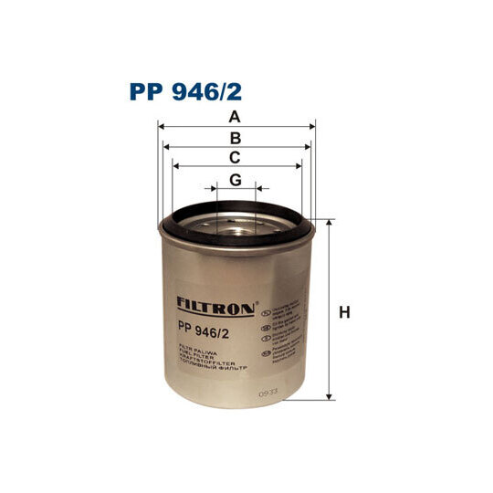 PP 946/2 - Fuel filter 