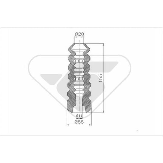 KP075 - Dust Cover Kit, shock absorber 