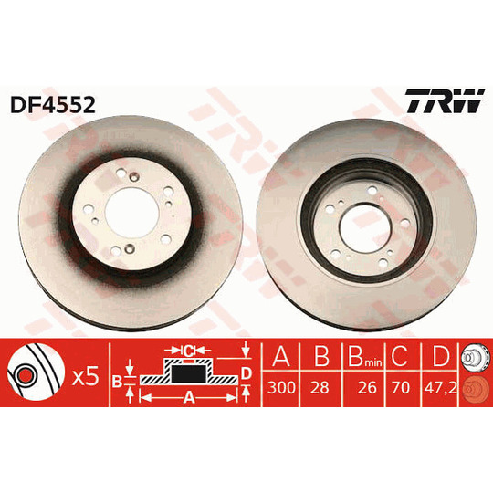 DF4552 - Brake Disc 