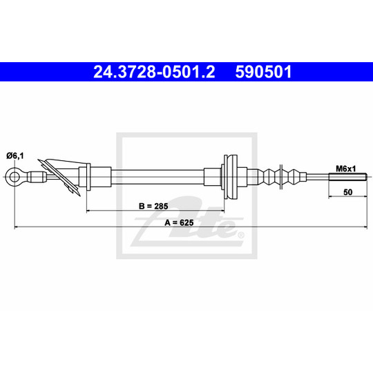 24.3728-0501.2 - Clutch Cable 