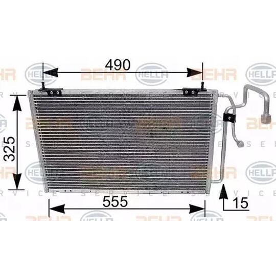 8FC 351 035-261 - Condenser, air conditioning 