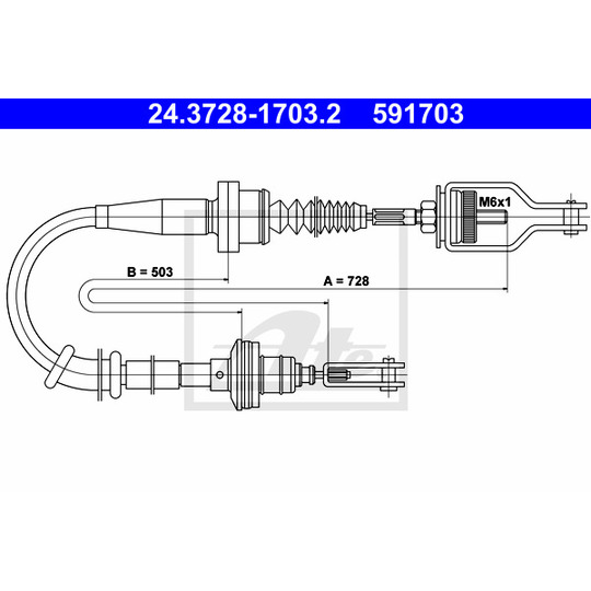 24.3728-1703.2 - Clutch Cable 