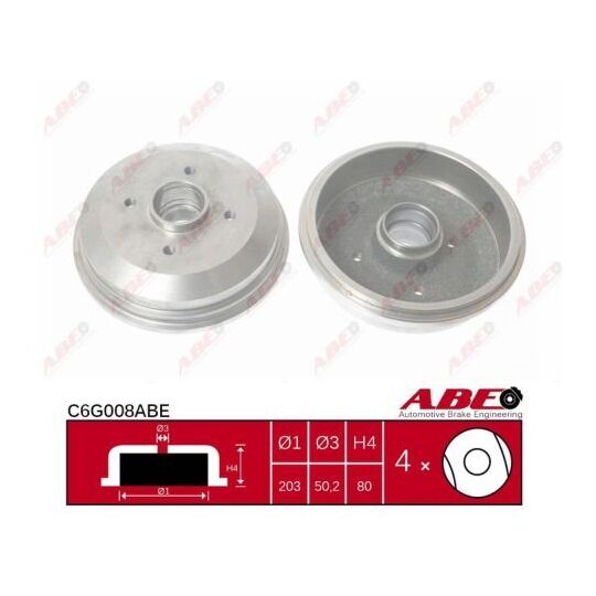 C6G008ABE - Brake Drum 