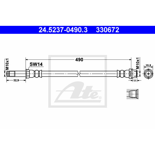 24.5237-0490.3 - Brake Hose 