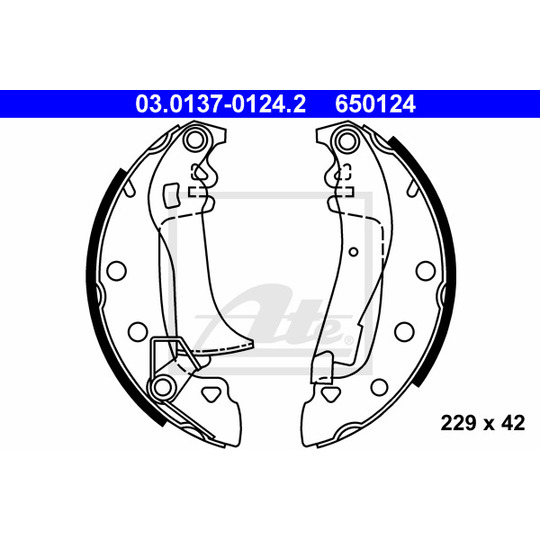 03.0137-0124.2 - Brake Shoe Set 