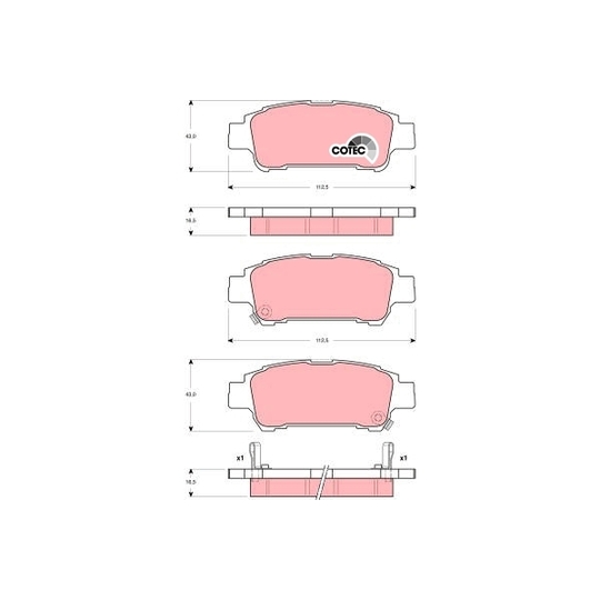 GDB3249 - Brake Pad Set, disc brake 