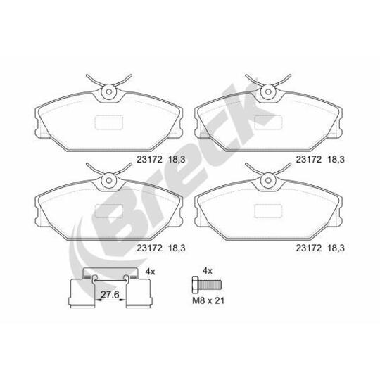 23172 00 702 00 - Brake Pad Set, disc brake 