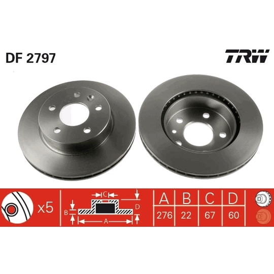 DF2797 - Brake Disc 