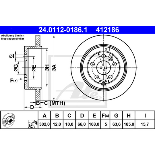 24.0112-0186.1 - Brake Disc 