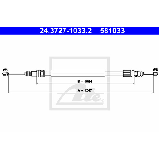24.3727-1033.2 - Cable, parking brake 