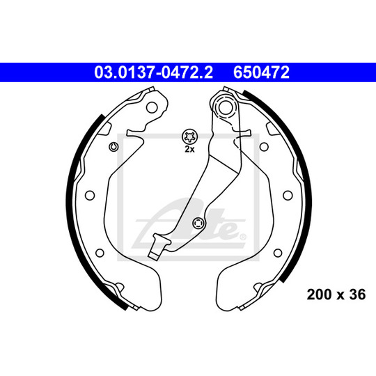 03.0137-0472.2 - Brake Shoe Set 