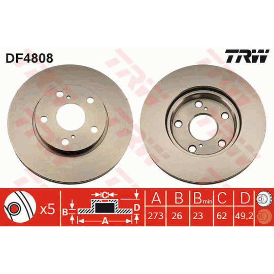 DF4808 - Brake Disc 