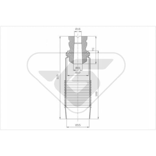 KP065 - Dust Cover Kit, shock absorber 