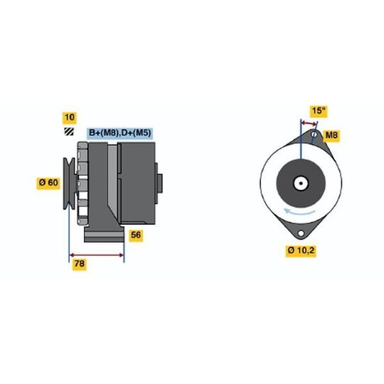 0 986 034 520 - Alternator 