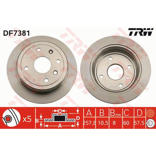DF7381 - Brake Disc 