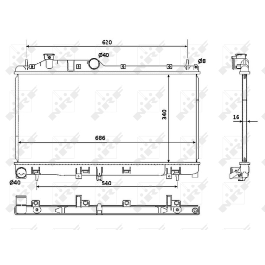 53929 - Radiator, engine cooling 