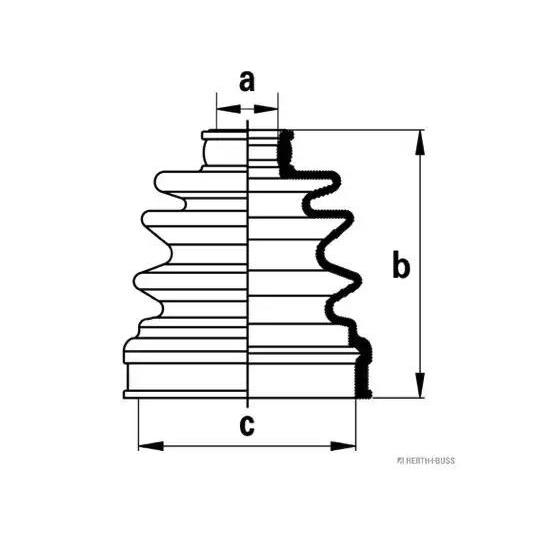 J2884023 - Paljekumisarja, vetoakseli 