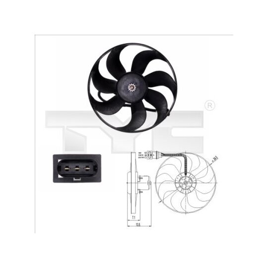 837-0003 - Fan, radiator 