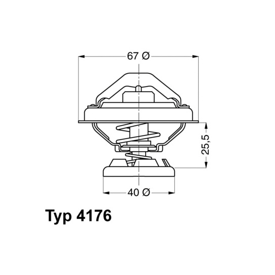 4176.80D - Thermostat, coolant 