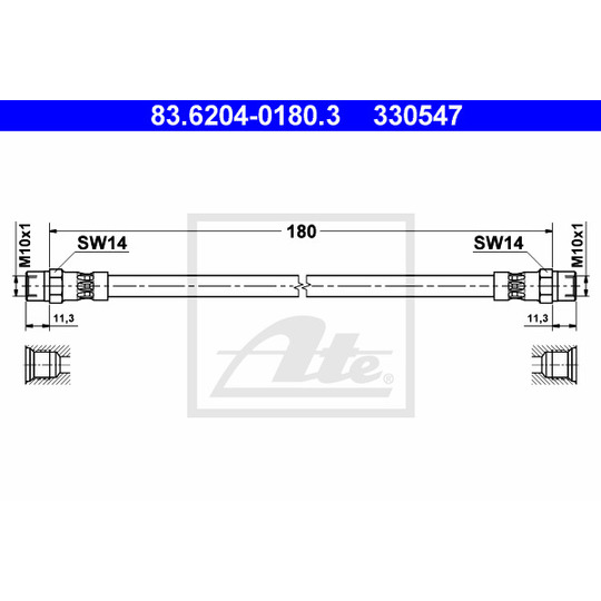 83.6204-0180.3 - Brake Hose 